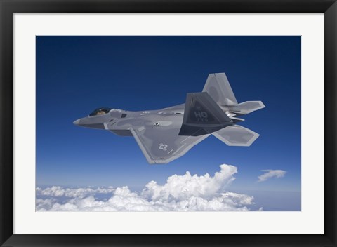 Framed F-22 Raptor over Southern New Mexico Print