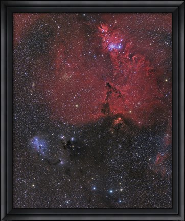 Framed Nebula in Monoceros Print