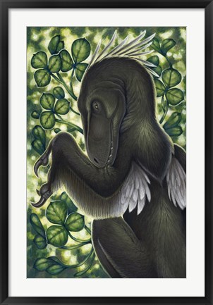 Framed Deinonychus Antirrhopus from the Cretaceous Period Print