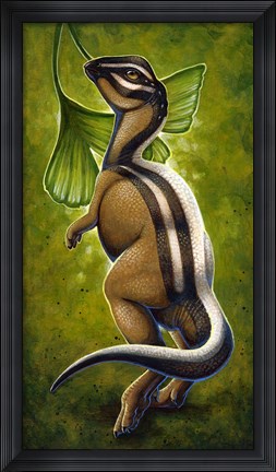 Framed Micropachycephalosaurus Print