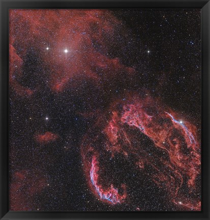 Framed Veil Nebula in the Constellation Cygnus Print