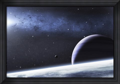 Framed Mysterious Ligh Illuminates a Small Nebula Print
