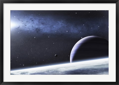 Framed Mysterious Ligh Illuminates a Small Nebula Print