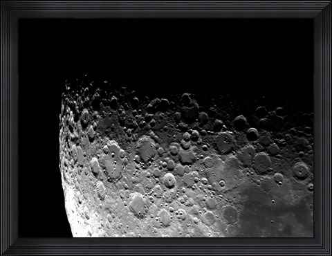 Framed Lunar Craters Clavius, Moretus, and Maginus Print