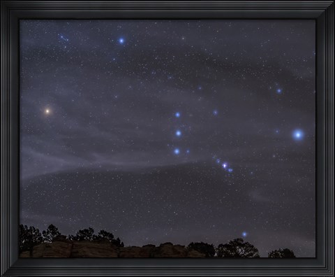 Framed Orion Constellation Rises Print