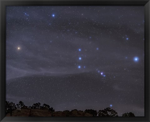 Framed Orion Constellation Rises Print