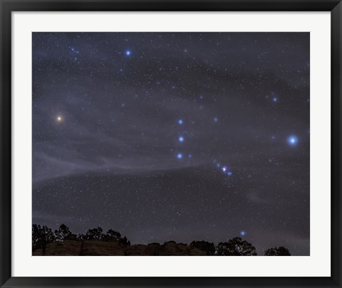 Framed Orion Constellation Rises Print