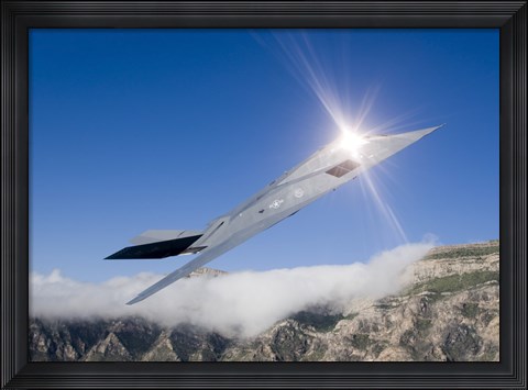 Framed F-117 Nighthawk over New Mexico Print