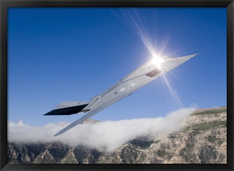 Framed F-117 Nighthawk over New Mexico Print