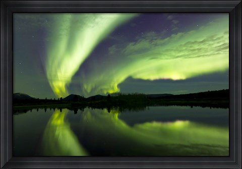 Framed Aurora Borealis Whitehorse, Yukon, Canada Print