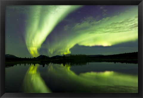 Framed Aurora Borealis Whitehorse, Yukon, Canada Print