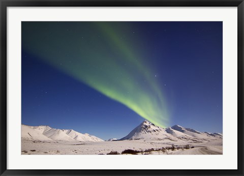 Framed Aurora Borealis over Ogilvie Mountains, Canada Print