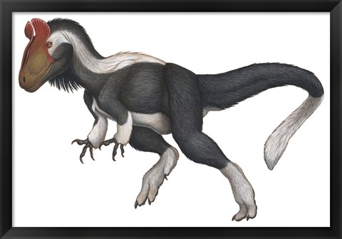 Framed Cryolophosaurus Print
