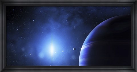 Framed Star Glows on a Nearby Gas Giant Print