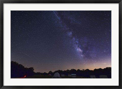 Framed Milky Way and Perseid Meteor Shower, Oklahoma Print