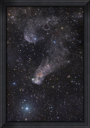 Framed Question Mark Nebula in Orion Print