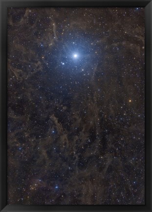 Framed Polaris Surrounded by Molecular Clouds Print