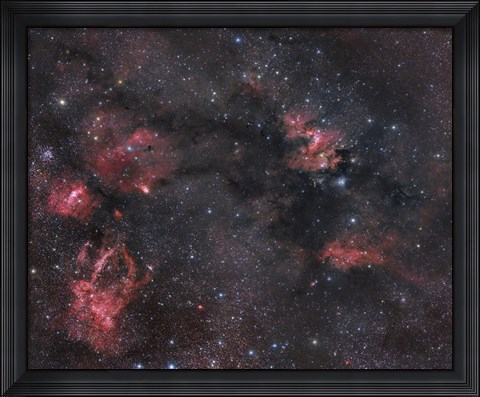 Framed Nebulosity in the Cepheus Constellation Print