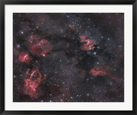 Framed Nebulosity in the Cepheus Constellation Print