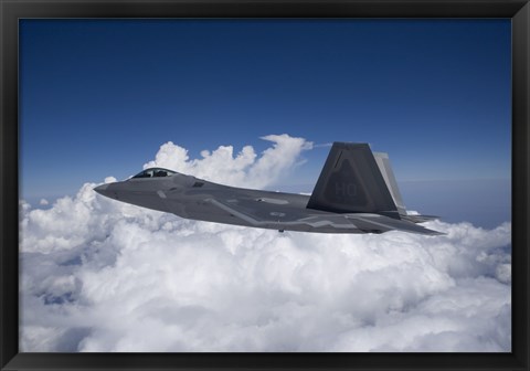 Framed F-22 Raptor over New Mexico Print