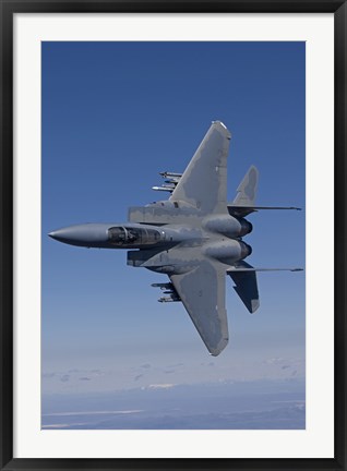 Framed F-15 Eagle Conducts Air-to-Air Training over Oregon Print