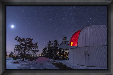 Framed Moonlight Illuminates the Schulman Telescope on Mount Lemmon Print
