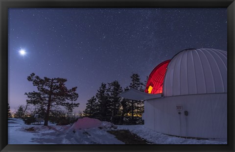 Framed Moonlight Illuminates the Schulman Telescope on Mount Lemmon Print