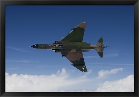 Framed QF-4E Aircraft Flies over the Gulf of Mexico Print