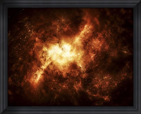Framed Nebula Surrounded by Stars Print