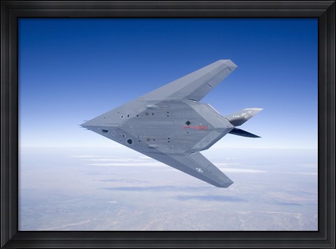 Framed F-117 Nighthawk Flies a Training Sortie over New Mexico Print