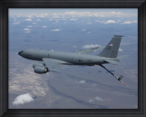Framed KC-135R Stratotanker over Central Oregon Print