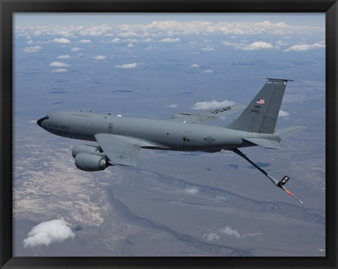 Framed KC-135R Stratotanker over Central Oregon Print