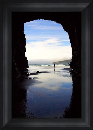 Framed Cathedral Cave, Catlins Coast, South Island, New Zealand Print