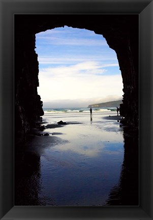 Framed Cathedral Cave, Catlins Coast, South Island, New Zealand Print