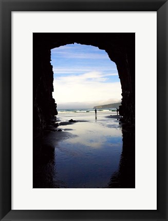 Framed Cathedral Cave, Catlins Coast, South Island, New Zealand Print