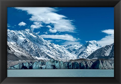 Framed Tasman Glacier Terminal Lake, South Island, New Zealand Print