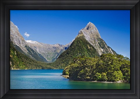 Framed Mitre Peak, Milford Sound, South Island, New Zealand Print