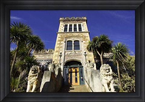 Framed Larnach Castle entrance, South Island, New Zealand Print