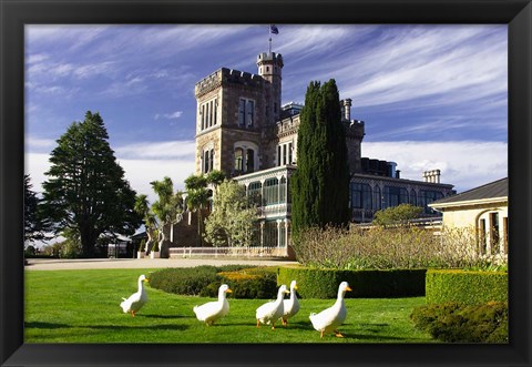 Framed Larnach Castle, Otago Peninsula, Dunedin, South Island, New Zealand Print
