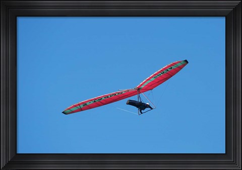 Framed Hang glider, Otago Peninsula, South Island, New Zealand Print