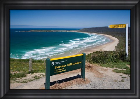 Framed New Zealand, South Island, Tautuku Beach coastline Print