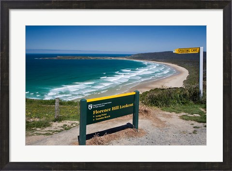Framed New Zealand, South Island, Tautuku Beach coastline Print