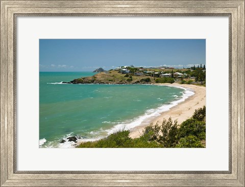 Framed Australia, Queensland, Yeppoon Kemp Beach coastline Print