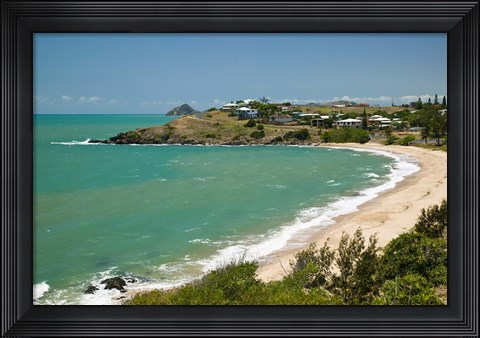 Framed Australia, Queensland, Yeppoon Kemp Beach coastline Print