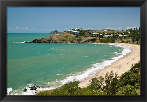 Framed Australia, Queensland, Yeppoon Kemp Beach coastline Print