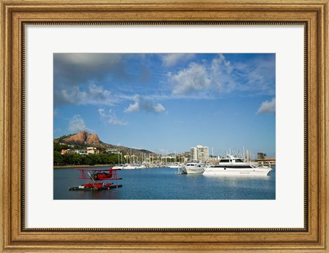 Framed Australia, Townsville, Castle Hill, Boats, Seaplane Print
