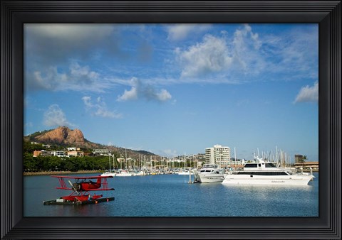Framed Australia, Townsville, Castle Hill, Boats, Seaplane Print