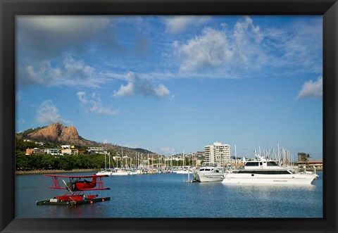 Framed Australia, Townsville, Castle Hill, Boats, Seaplane Print