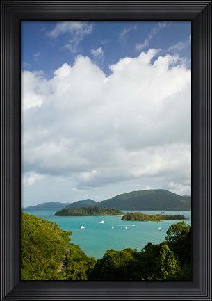 Framed Australia, Whistsunday, Airlie Beach, Shute Harbour Print