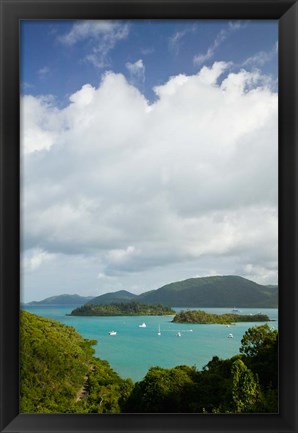 Framed Australia, Whistsunday, Airlie Beach, Shute Harbour Print